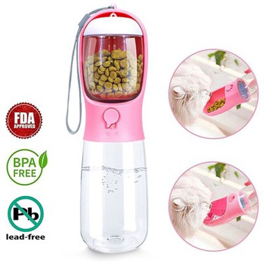 Botol Air Anjing dengan Bekas Makanan